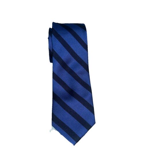 Tommy Hilfiger Repp Blue Striped 100% Silk Men’s Neck Tie Made In China - Picture 1 of 7
